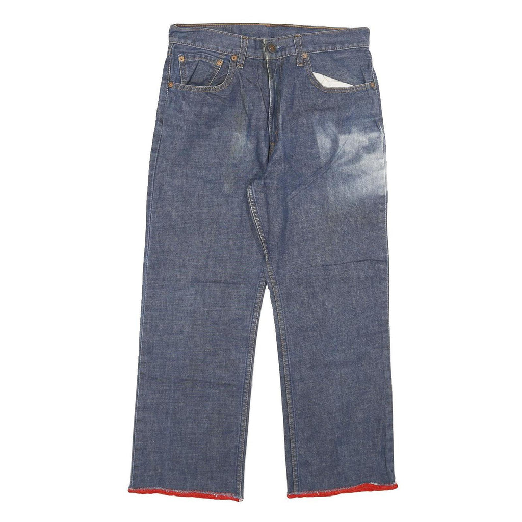 LEVI'S 524 Mens Jeans Blue Regular Straight Denim Medium W25 L29 Red Trim