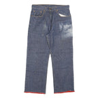 LEVI'S 524 Mens Jeans Blue Regular Straight Denim Medium W25 L29 Red Trim