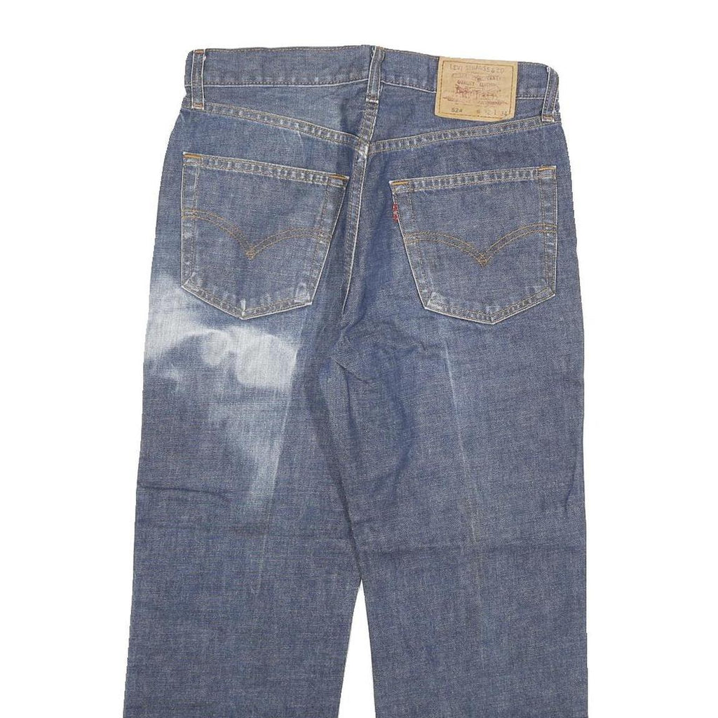 LEVI'S 524 Mens Jeans Blue Regular Straight Denim Medium W25 L29 Red Trim