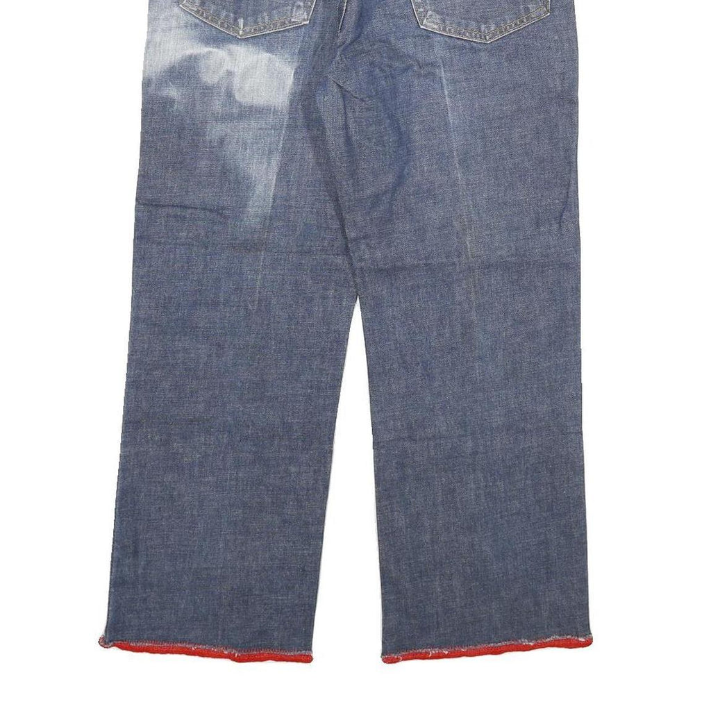 LEVI'S 524 Mens Jeans Blue Regular Straight Denim Medium W25 L29 Red Trim