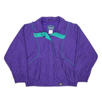 WOOLRICH Womens Purple & Teal Classic Nylon Jacket L Outerwear Zip Up Retro