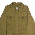 TIMBERLAND Womens Parka Jacket Green Twill S