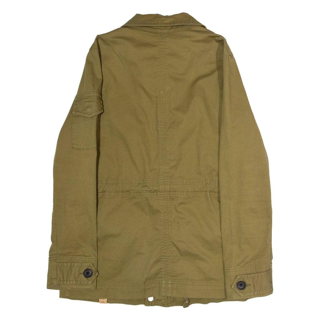TIMBERLAND Womens Parka Jacket Green Twill S