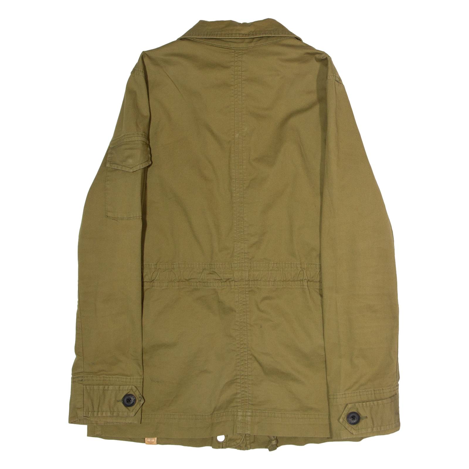 TIMBERLAND Womens Parka Jacket Green Twill S
