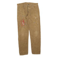 CARHARTT Mens Slim Fit Brown Cotton Blend Trousers W31 L32 Workwear