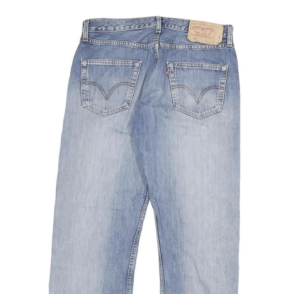 LEVI'S 501 Mens Jeans Blue Regular Straight Denim Medium W32 L29 Classic Button