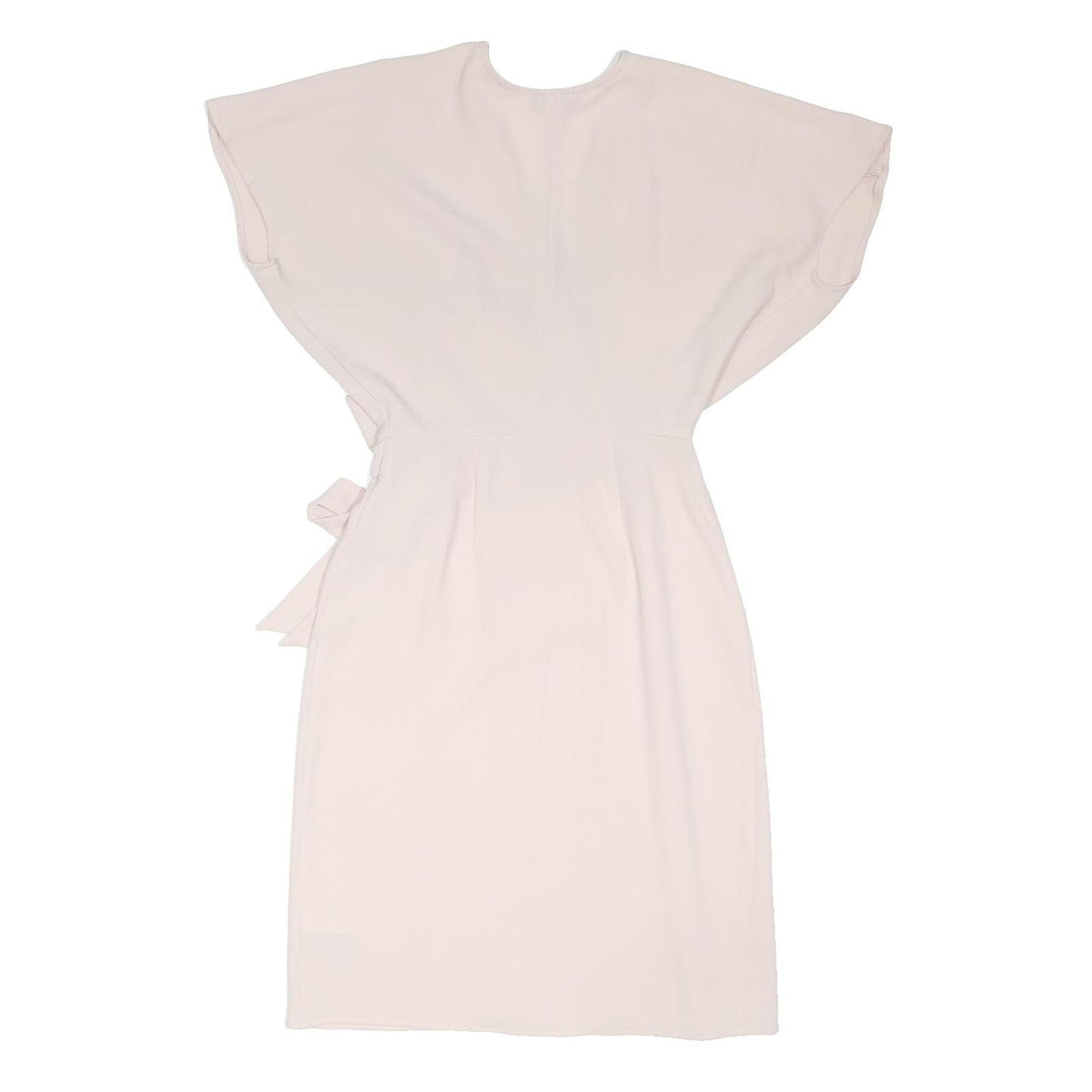 TOPSHOP Womens Cream Wrap Dress Polyester Blend Sleeveless Midi UK 10 Elegant