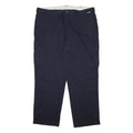DICKIES Mens Cotton Blend Navy Regular Fit Straight Leg Trousers W36 L33 Zip