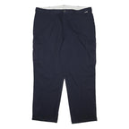 DICKIES Mens Cotton Blend Navy Regular Fit Straight Leg Trousers W36 L33 Zip