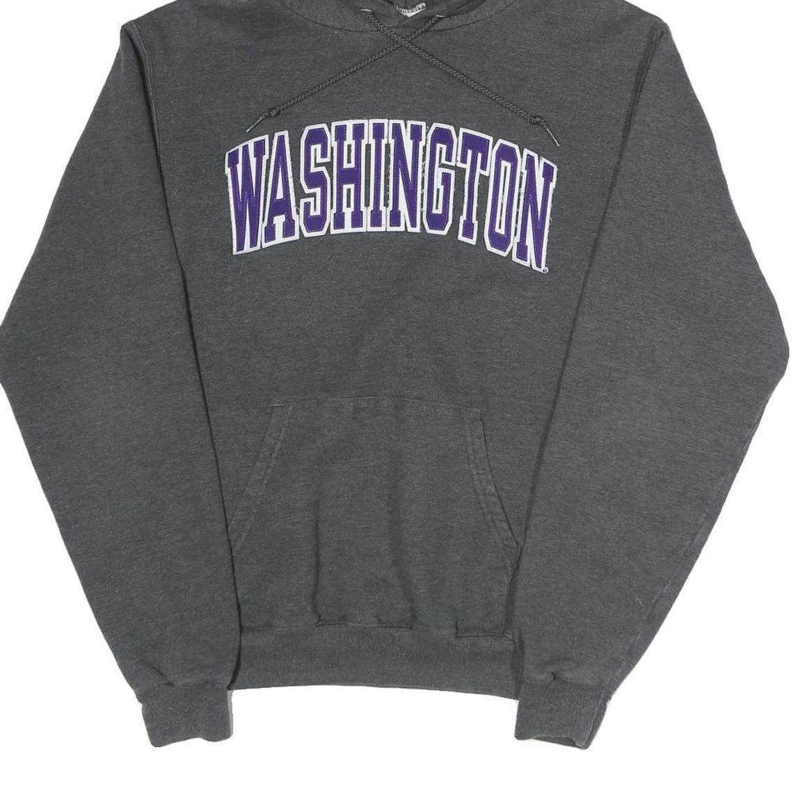 CHAMPION Mens Grey Washington Pullover Hoodie S Cotton Blend Sweatshirt