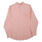 CHAPS Mens Pink Cotton Blend Shirt XL Button-Down Collar Long Sleeve Casual