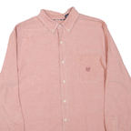 CHAPS Mens Pink Cotton Blend Shirt XL Button-Down Collar Long Sleeve Casual
