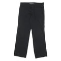 DICKIES Womens Cotton Blend Black Regular Fit Straight Leg Trousers W32 L28
