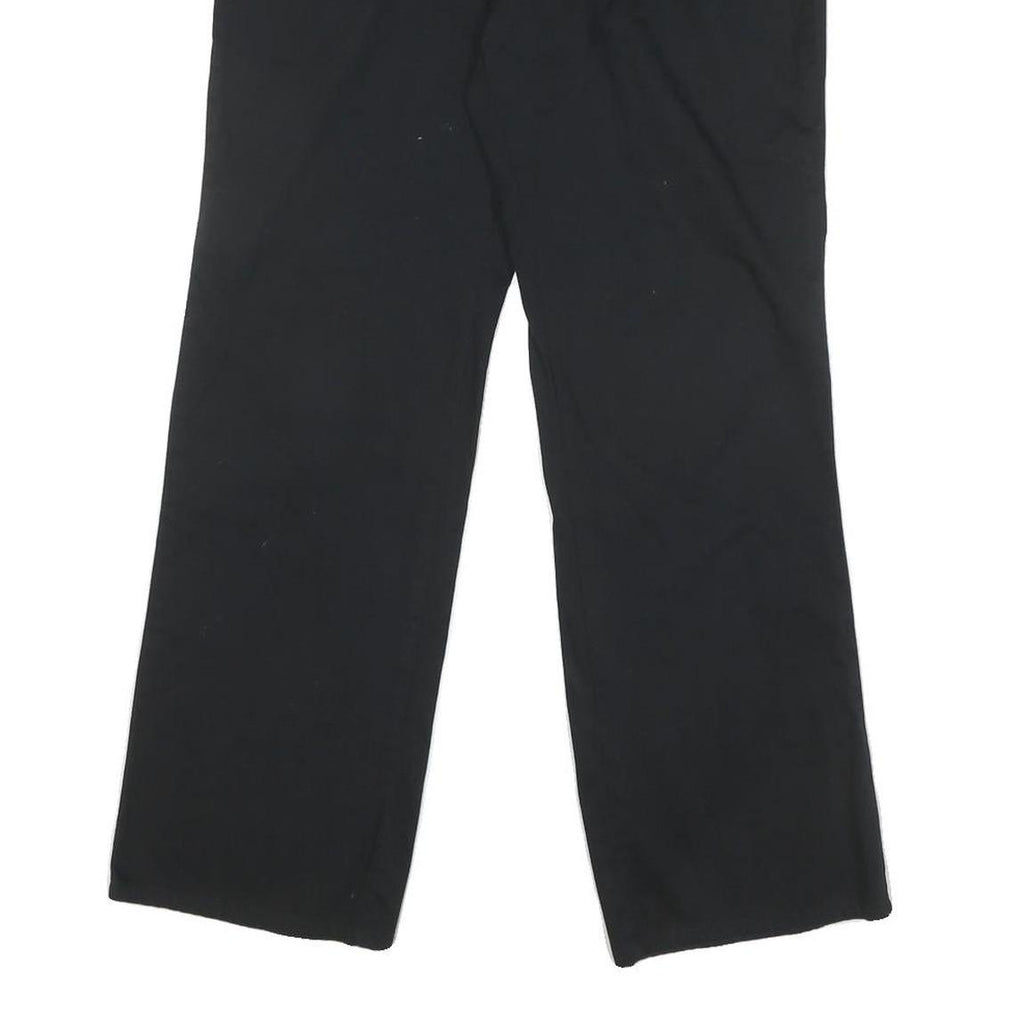 DICKIES Womens Cotton Blend Black Regular Fit Straight Leg Trousers W32 L28