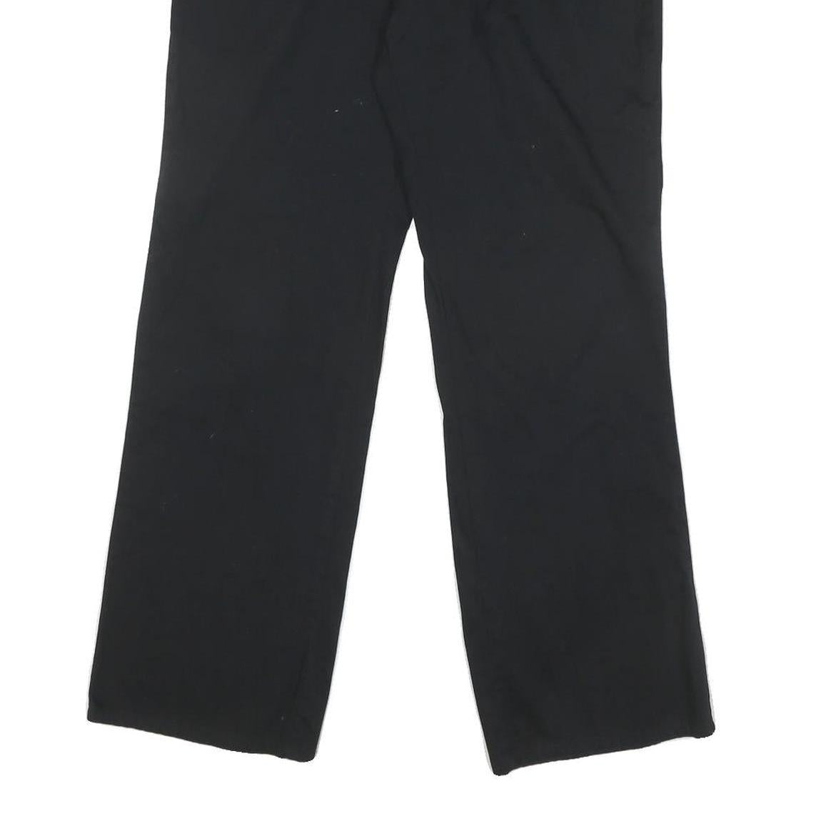 DICKIES Womens Cotton Blend Black Regular Fit Straight Leg Trousers W32 L28