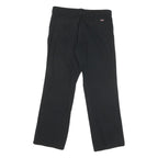 DICKIES Womens Cotton Blend Black Regular Fit Straight Leg Trousers W32 L28
