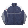 REEBOK Mens Navy Blue & Grey Sports Team Zip Jacket XL Polyester Track