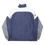 REEBOK Mens Navy Blue & Grey Sports Team Zip Jacket XL Polyester Track
