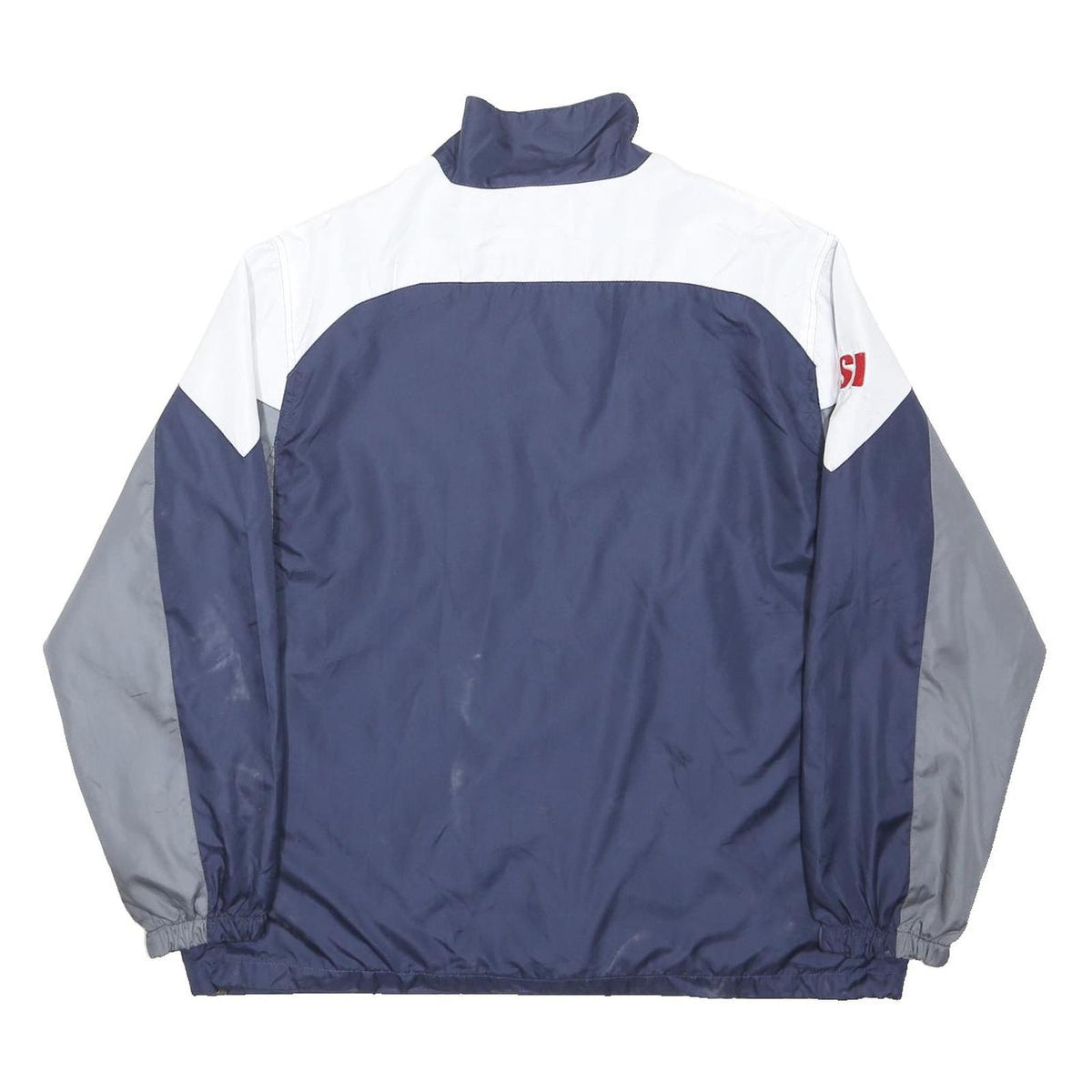REEBOK Mens Navy Blue & Grey Sports Team Zip Jacket XL Polyester Track