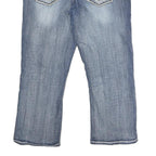 VIGOSS Womens Jeans Blue Regular Straight Denim Light W34 L24 Embroidered