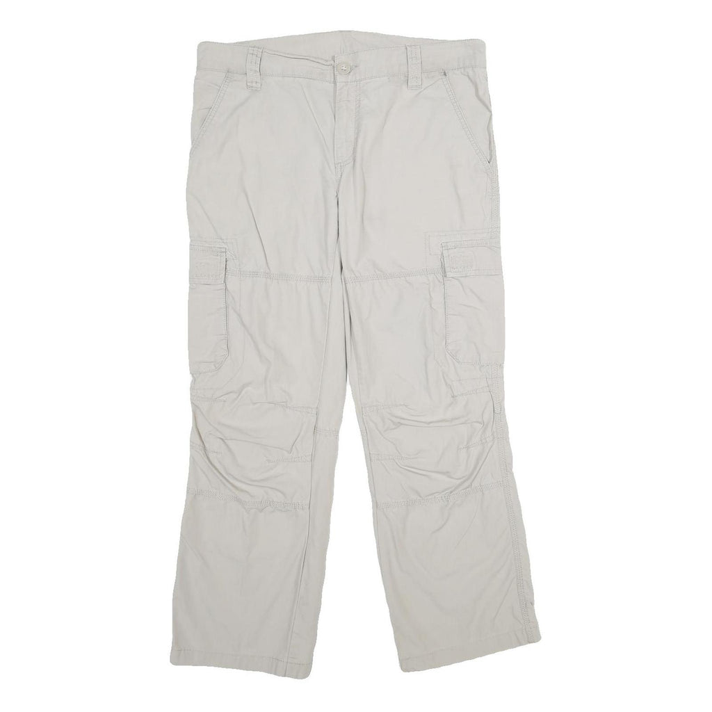 CLOCKHOUSE Mens Cotton Beige Regular Fit Straight Leg Trousers W34 L30 Casual