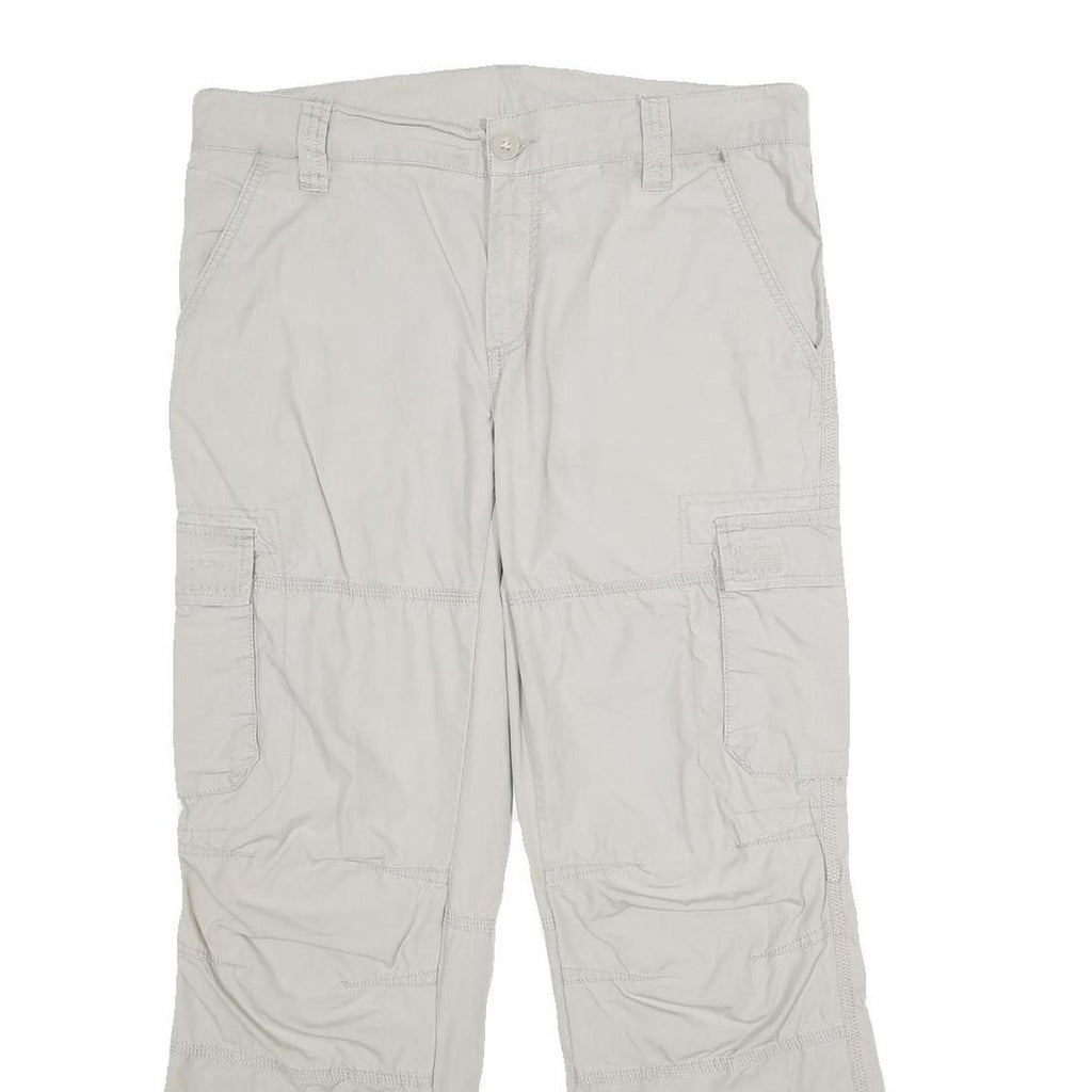CLOCKHOUSE Mens Cotton Beige Regular Fit Straight Leg Trousers W34 L30 Casual