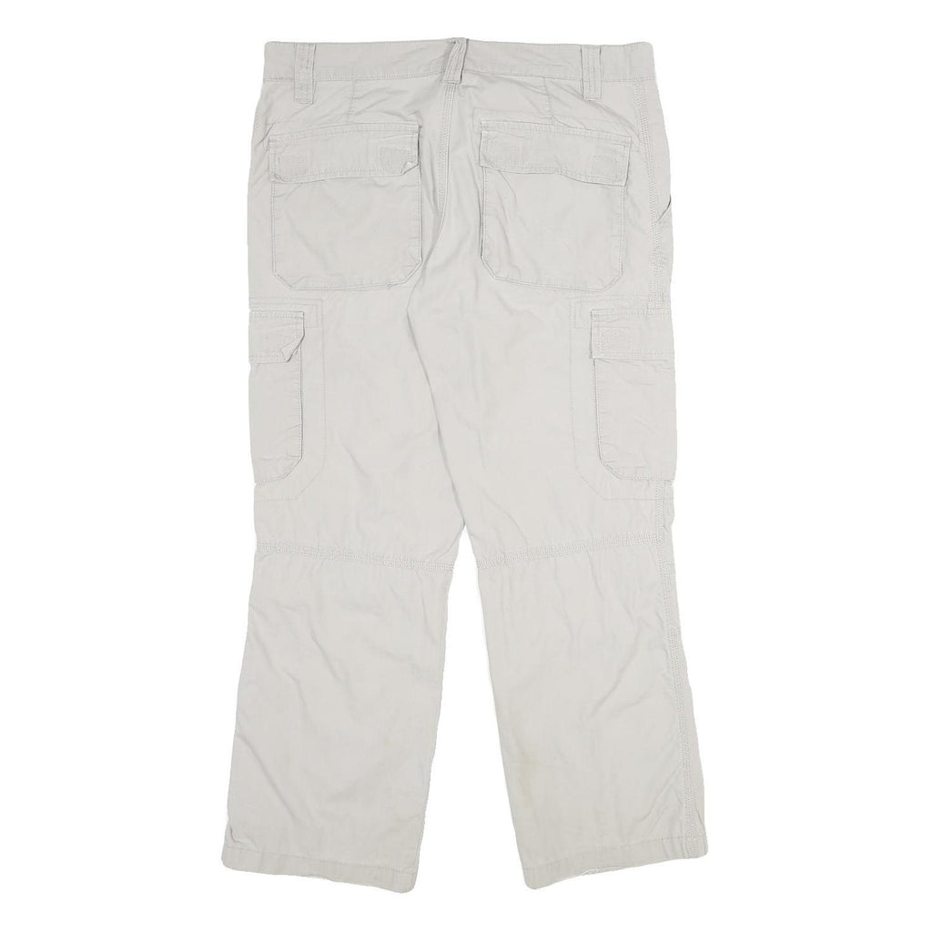 CLOCKHOUSE Mens Cotton Beige Regular Fit Straight Leg Trousers W34 L30 Casual