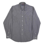 TOMMY HILFIGER Mens Grey L Cotton Shirt Long Sleeve Button Casual Pocket