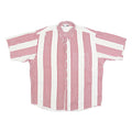 REVIEW BY BAXTER Mens White & Red Striped Button Down Shirt XL Cotton Blend