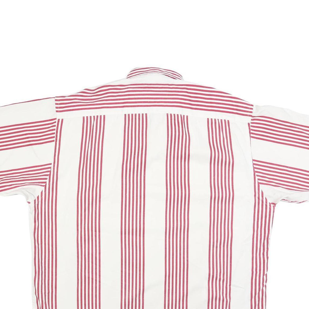 REVIEW BY BAXTER Mens White & Red Striped Button Down Shirt XL Cotton Blend
