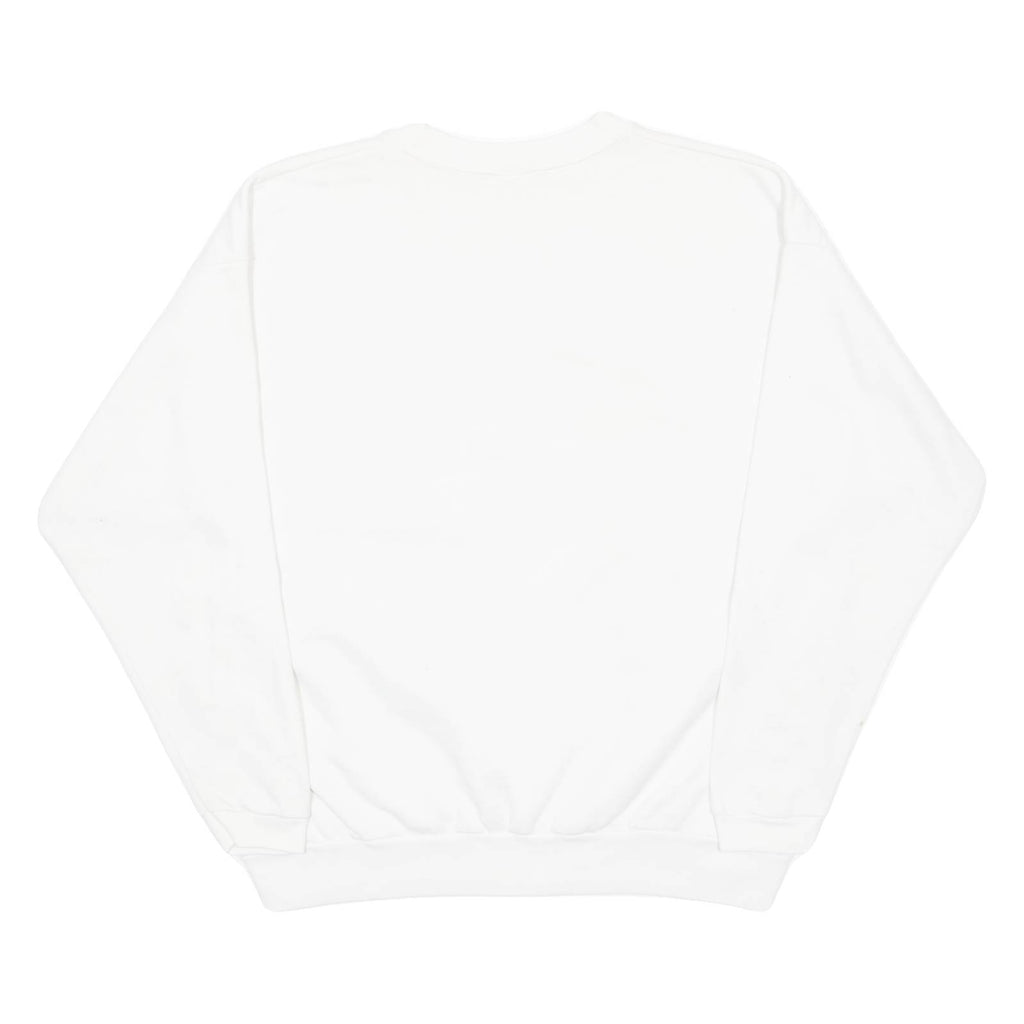 GUESS Womens Sweatshirt White Crew Neck ONE SIZE