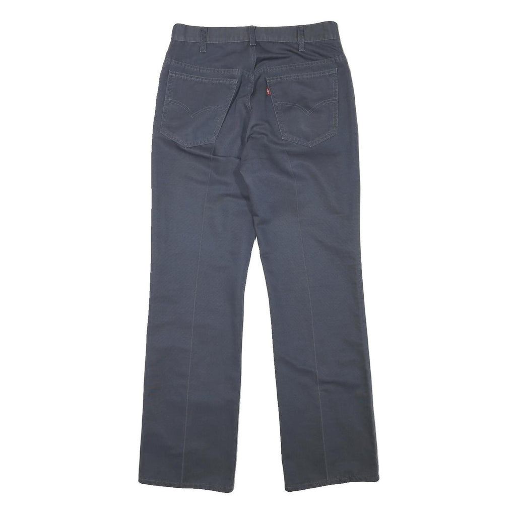 LEVI'S Mens Cotton Blend Navy Regular Straight Trousers W29 L31 Casual Zip