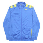 ADIDAS Mens Blue & Yellow Jacket L Polyester Zip Sportswear Track Top