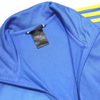 ADIDAS Mens Blue & Yellow Jacket L Polyester Zip Sportswear Track Top