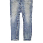 ROCK REVIVAL Womens Slim Blue Denim Jeans W30 L28 Embroidered Back Pockets Zip