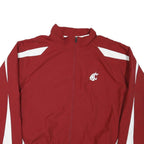 TEAM ISSUE Mens Red & White Track Jacket XL Nylon Zip Sportswear