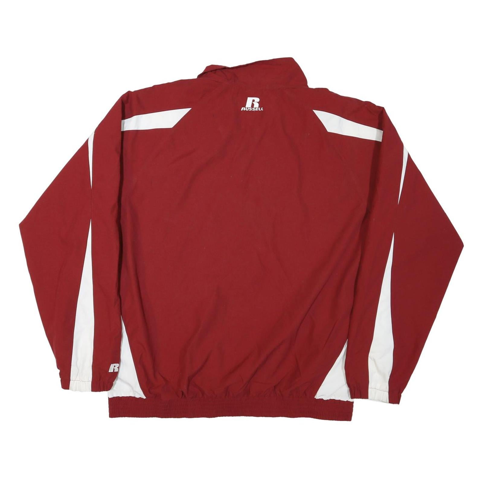TEAM ISSUE Mens Red & White Track Jacket XL Nylon Zip Sportswear