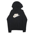 NIKE Womens Black Hoodie XS Cotton Blend Pullover Swoosh Logo