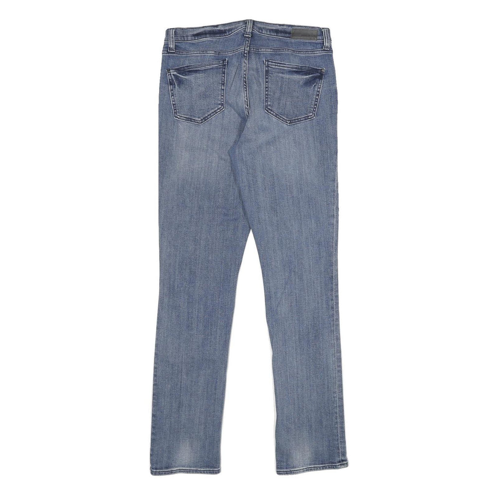 DKNY Womens Slim Blue Denim Jeans W30 L32 Cotton Blend Zip Stylish