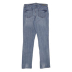 DKNY Womens Slim Blue Denim Jeans W30 L32 Cotton Blend Zip Stylish