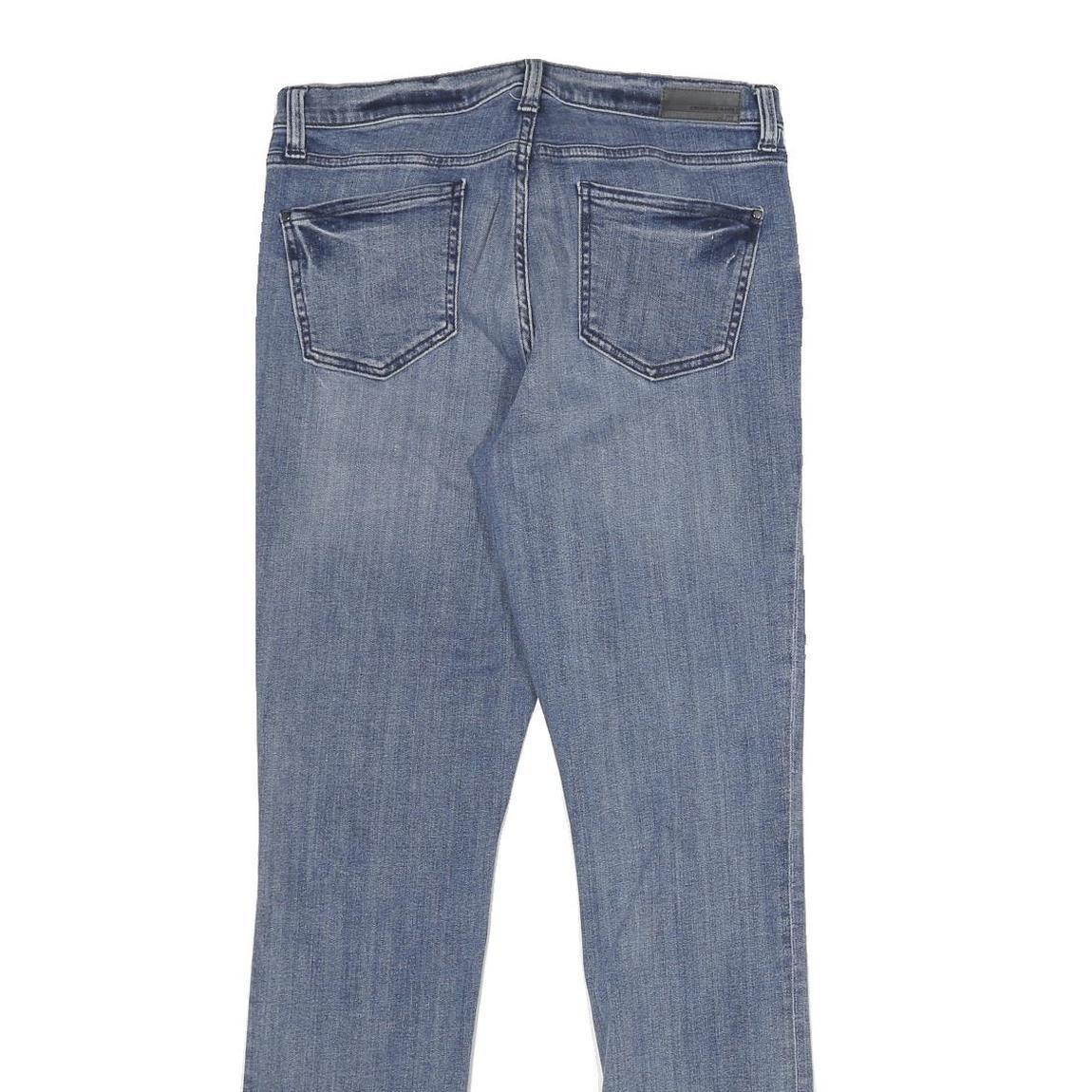 DKNY Womens Slim Blue Denim Jeans W30 L32 Cotton Blend Zip Stylish