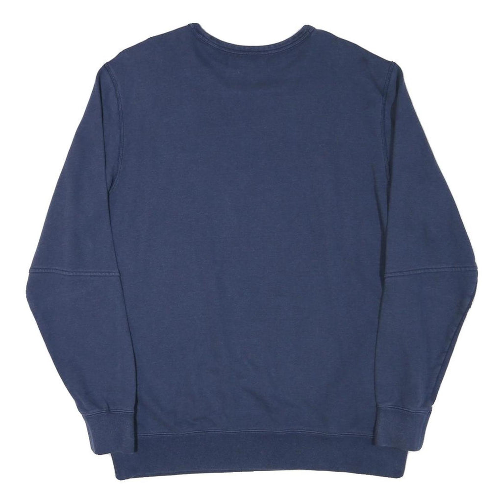 REEBOK Mens Blue Crew Neck XL Sweatshirt Classic Logo Cotton Blend Pullover