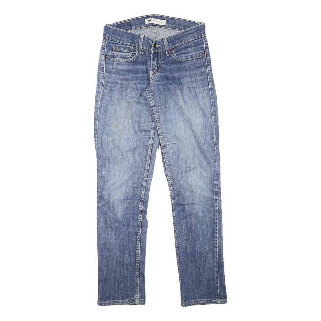LEVI'S Womens Slim Blue Denim Medium Wash Jeans W25 L28 Slim Fit Zip Closure