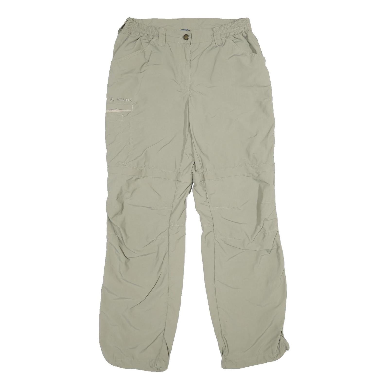 VAUDE Womens Polyamide Beige Relaxed Straight Trousers W30 L30 Lightweight Zip