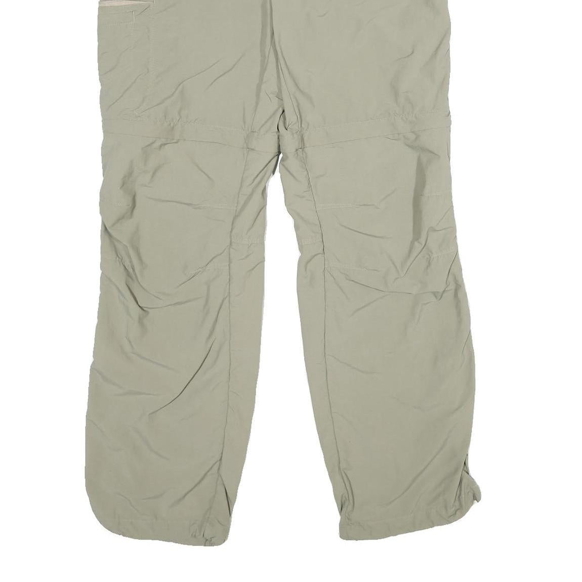 VAUDE Womens Polyamide Beige Relaxed Straight Trousers W30 L30 Lightweight Zip