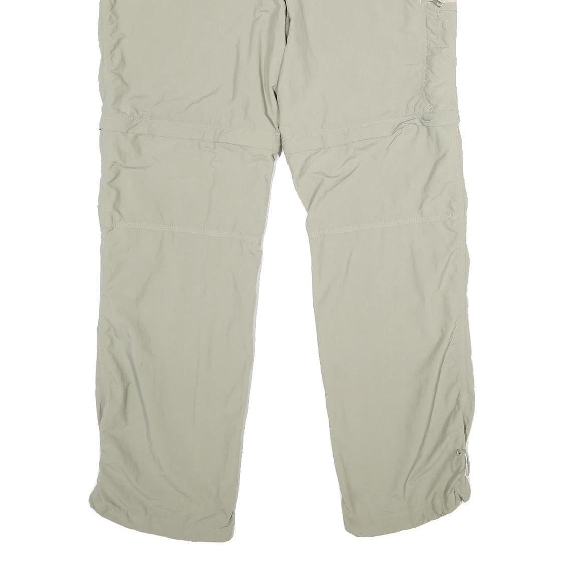 VAUDE Womens Polyamide Beige Relaxed Straight Trousers W30 L30 Lightweight Zip