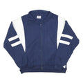 FOOTLOCKER Mens Navy Blue White Zip Up Sweatshirt XL Athletic Retro Style