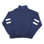 FOOTLOCKER Mens Navy Blue White Zip Up Sweatshirt XL Athletic Retro Style