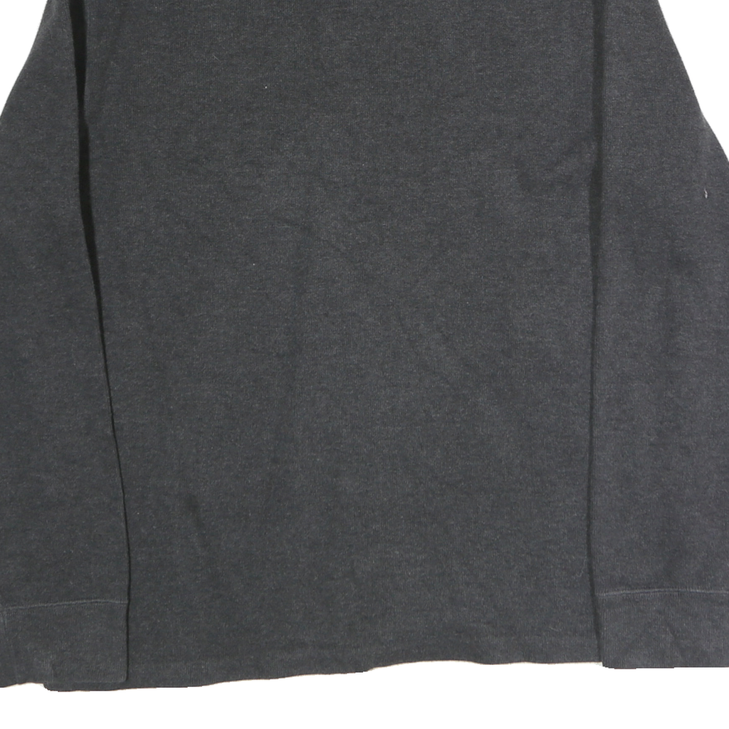 POLO RALPH LAUREN Mens Grey Pullover Plain Crew Neck Basic Knit Jumper L Cotton