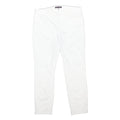 TOMMY HILFIGER Womens Slim White Jeans Cotton Blend W32 L27 Button Closure